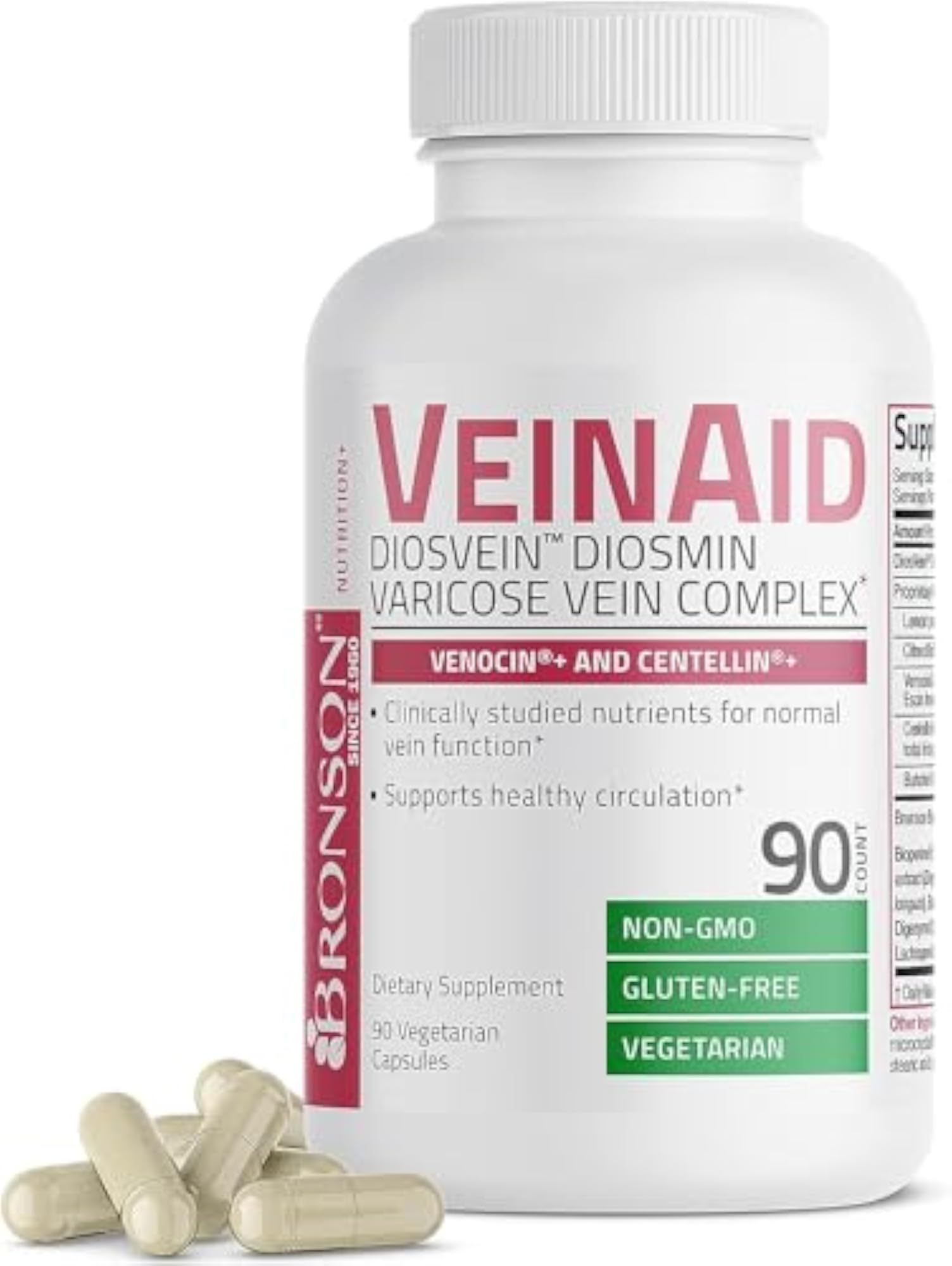 VeinAid Diosmin 1000mg DiosVein Varicose Vein Complex