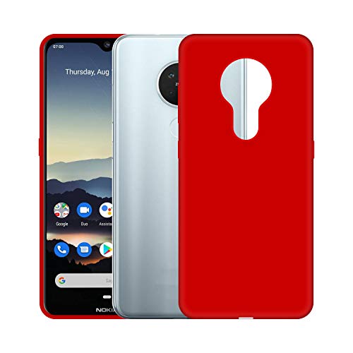 Image of Case Creation Luxurious OG Series for Nokia 7.2 Case Cover,Anti-Dirty Slim Case Frosted Matte Cute Candy TPU Raised Bezel (Splash of Color) Back Cover for Nokia 7.2 - Glamour Red