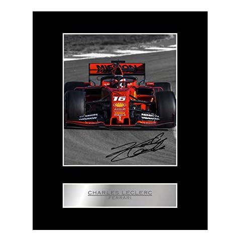 Charles Leclerc Signed Mounted Photo Display Ferrari F1#2 Autographed Gift Picture Print Cover