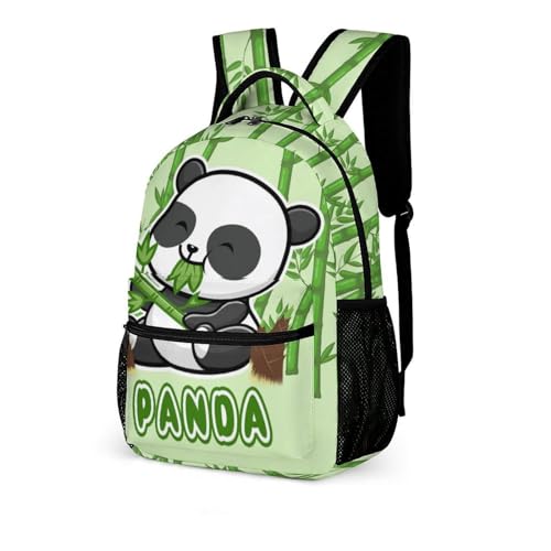 Panda School Backpack for Kids Girls Boys, 16 Inch Cute Pandas Themed Bookbag, Personalized School Backpack for Students Children, Lightweight, Large Capacity2