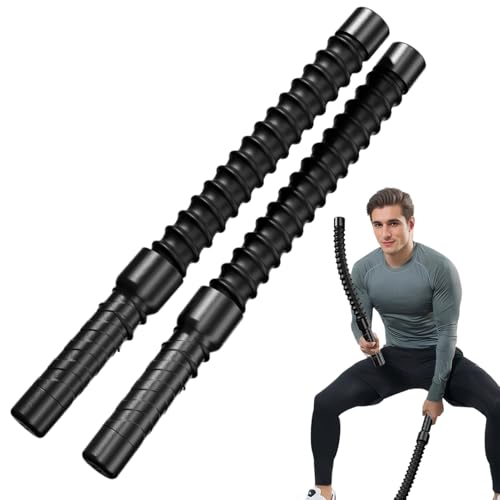 Battle Rope, 2pcs Seillose Kampfseile, Seilfreie Schlachtseile, Professionelles Tragbares Schwarzes Trainingsseil, Tragbares Schwarz-Training-Seil Für HIIT, Kraft Und Low- Cardio-Training, 40cm