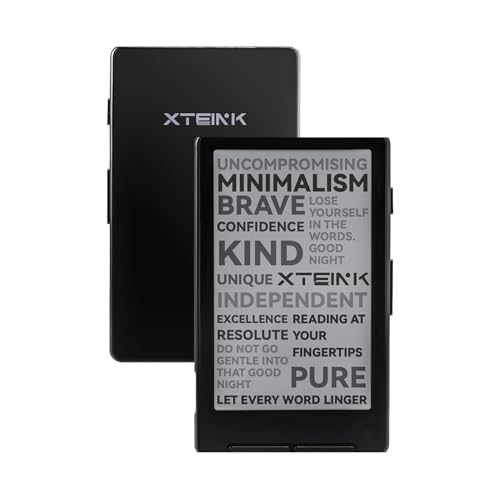 XTEINK X4 E-Book Reader, 4.3' Portable Pocket E-Ink eReader with Physical Page-Turn Buttons, Ultra-Thin 0.23 inch&2.72 oz, Magnetic-Ready Design, Distraction-Free Reading, 16GB Storage, Space Black