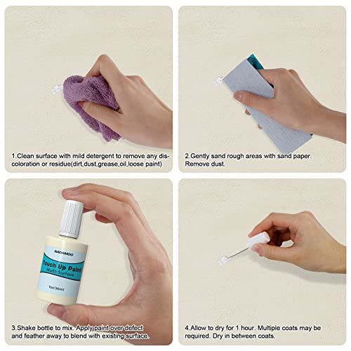 Nadamoo Beige Multi Surface Touch Up Paint, Interior And Exterior House Appliance Paint For Cabinet, Wall, Door, Furniture, Windows, Shutter And Trim #TOP4