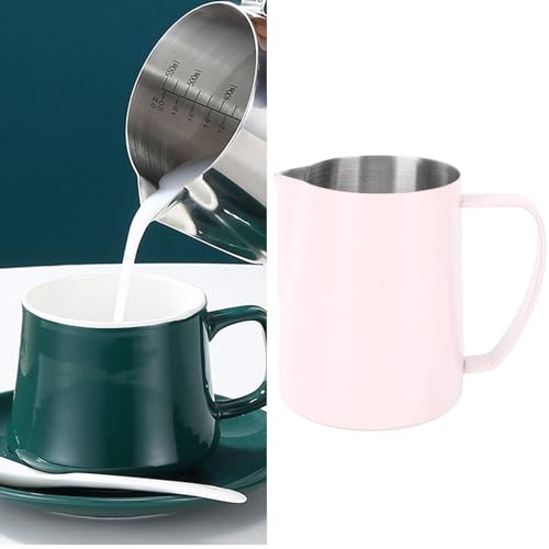 Mousseur à lait rose 480ml finis le gaspillage avec l'échelle interne - 5