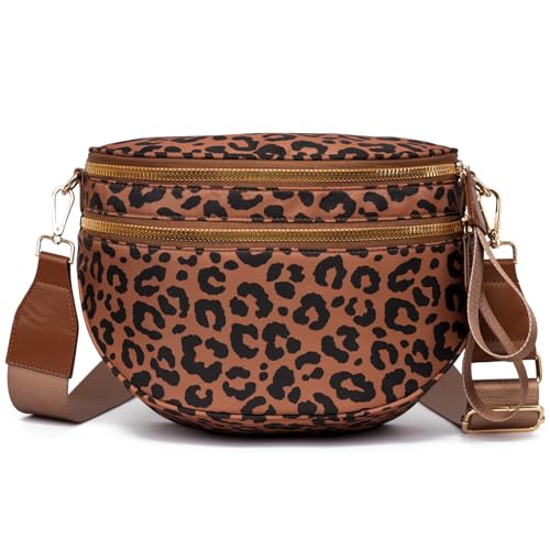 Eslcorri Nylon Crossbody Bag for Women, Checkered Fanny Pack