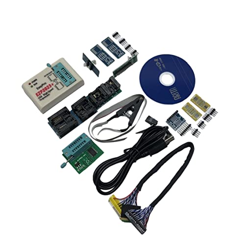 Giilayky Programmeur SPI USB EZP2023 avec Prise en Charge de 12 Adaptateurs 24 25 93 95 Compilateur Bios Flash EEPROM Vitesse de Programmation la Plus éLevéE