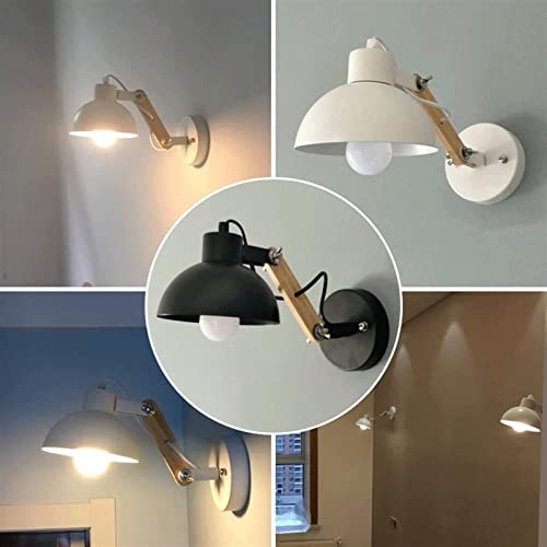 Lámpara de pared de madera ajustable estilo japonés moderno para dormitorio 2
