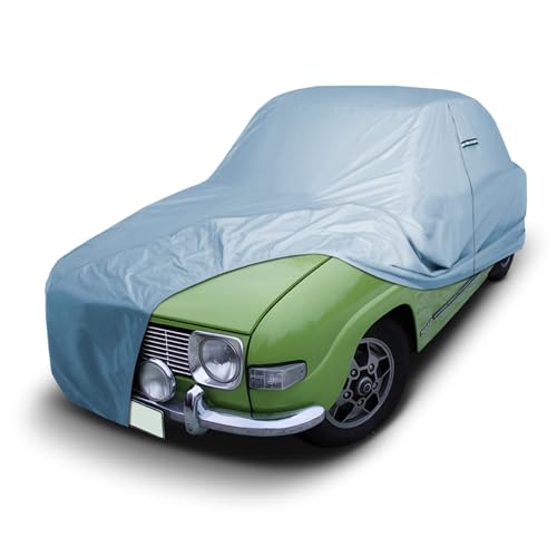 Image of iCarCover Premium Car Cover for 1975-1980 Saab 96 Heavy Duty Waterproof All-Weather Automobiles Custom Fit Indoor Outdoor UV Snow Protection Covers with Straps and Bag