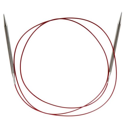 ChiaoGoo Red Lace Circular 60 inch (152cm) Stainless Steel Knitting Needle Size US 11 (8mm) 7060-11