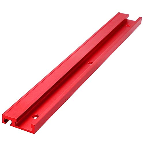 QianY-Tool 45-mm Aluminium Alloy Track slide push, Electric Circular Saw Flip Table, DIY Woodworking Hand Tool, Red T-Rail, 45 Type T-Slot Mitre Rail, T-Rail, 400mm T-Schiene