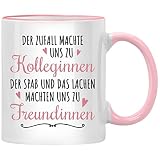 Der Zufall machte uns zu Kolleginnen Freundinnen Tasse Spruch Lieblingskollegin Beste Kollegin Geschenk Abschied Abschiedsgeschenk Kollegen Jobwechsel