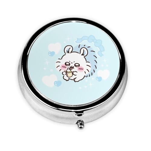 ピルケース ちいかわ モモンガ 薬箱 携帯 薬収納ケース 薬整理ケース 錠剤入れ 薬入れ 折りたたみ式 小型 かわいい おしゃれ 大容量 密閉 遮光 防湿 薬 飲み忘れ防止 旅行用 持ち運びやすい