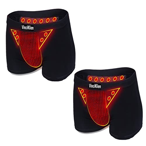 FJL 2/4/6-Pack Short Confort Boxer Thérapie Magnétique Soins de Santé Hommes Élargissement Améliorer la Vie Noir Sexy L-4XL (Color : 2pcs, Size : 4XL) Cover