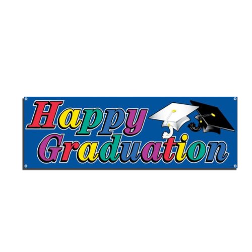 Happy Graduation Sign Banner Party Accessory (1 count) (1/Pkg)
