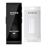 Vasco V4 Language Translator Device with Free Lifetime Internet in Almost 200 Countries + Vasco Tempered Glass Screen Protector