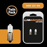 Tek Automotive 434 H6W Bulb Miniature Halogen Car Side Light, Parking Light, Tail Light, Indicator, Reverse Light 433C 12V 6W BAX9S - Twin Pack - Image 7