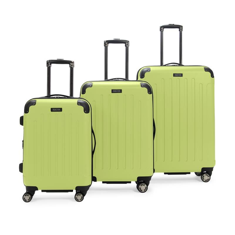 Image of Kenneth Cole REACTION Renegade Luggage Expandable 8-Wheel Spinner Lightweight Hardside Suitcase, Sunny Lime, 3-Piece Set (20 inch /24 inch /28 inch), Renegade collection