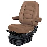 Bostrom Wide Ride II Low Base Mid-Back Seat With Armrests - Taupe Ultra-Leather