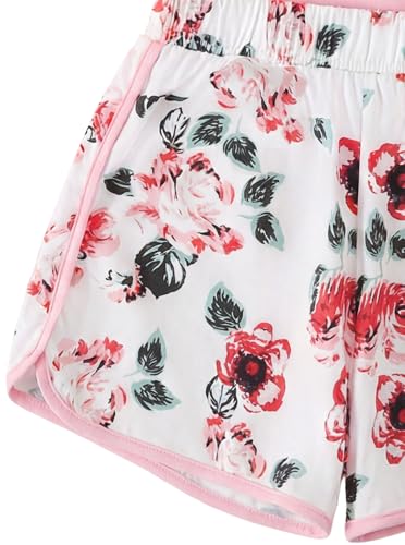 Image of Girl's 2 Piece Outfits Cute Summer T-Shirt and Graphic Shorts Clothing Sets