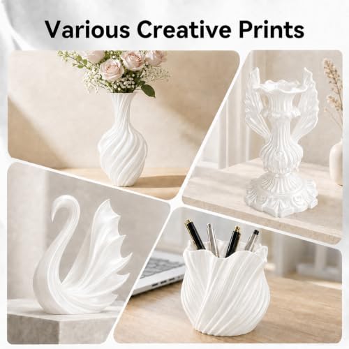 Image of Kingroon Silk PLA Filament 1.75mm, 3D Printer Filament Pearl White 1KG