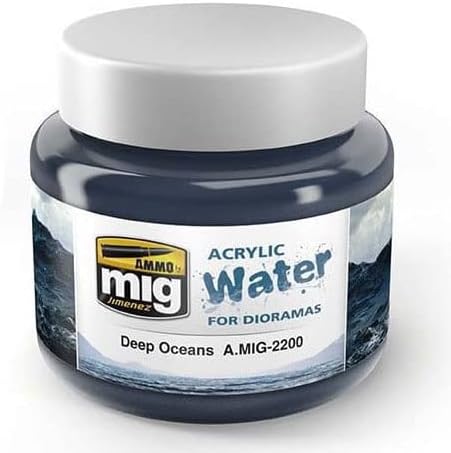 Ammo by Mig Jimenez 2200 Acrylic Water for Dioramas Deep Oceans