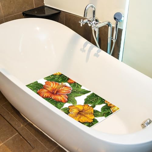 Tapis de bain séchage rapide à ventouses et drainage efficace style rétro