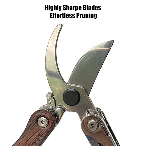 Tijeras de podar multitool 7 en 1 para jardín 8 pulgadas miniatura 2