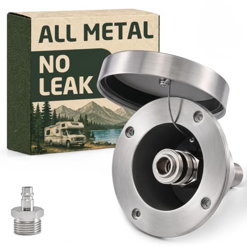 KES 18/8 Stainless Steel RV Spray Port Quick Connect with 3/4" GHT Fitting