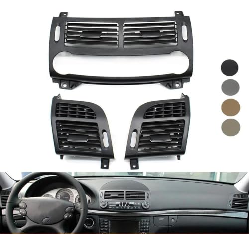 Grille de ventilation climatisation Benz Classe E W211 2003-2008 central noir - 3