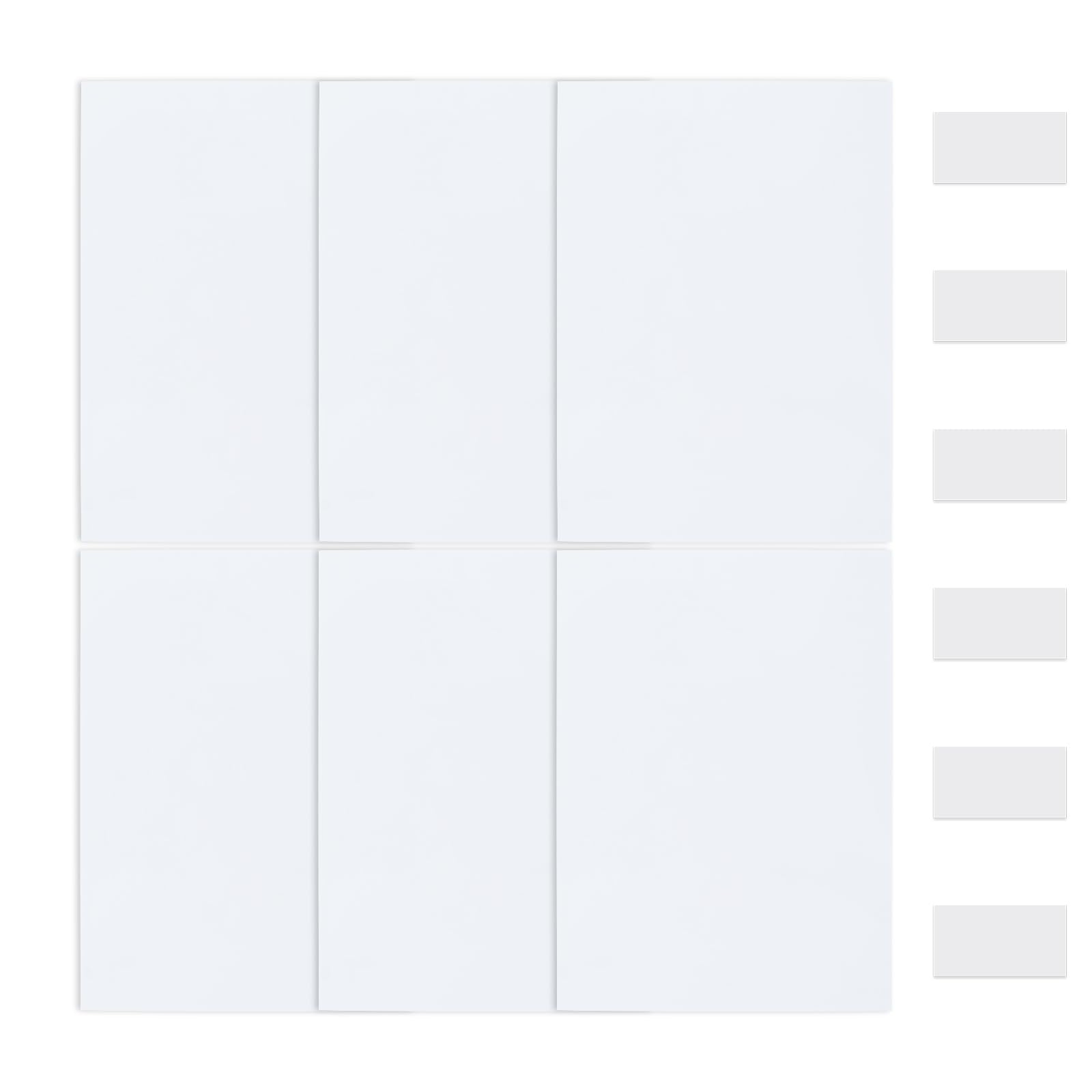 UFURMATE Square Wall Hole Cover Plate, 6Pcs PVC Plastic Ceiling Cover Blank Round Decorative Wall Plate for Holes,Scratches(Pure White,165 * 120mm)
