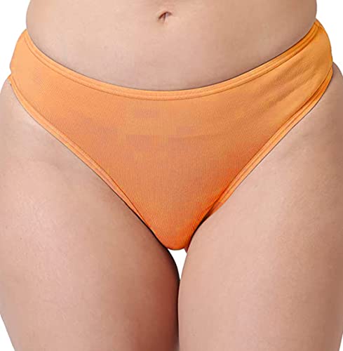 Image of pavvoin Women's Plain Cotton Blend Thong mid Rise Panty