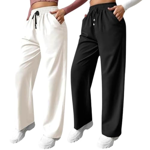 Image of Leriya Fashion High Waist Trousers for Women - Flared Korean Style Formal Pants | Elegant Workwear for Office, College & Events (Available in Plus Size