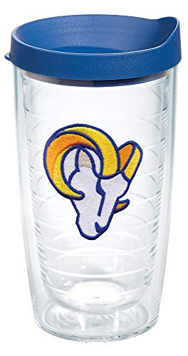 Image of Tervis NFL Los Angeles Rams - Primary Logo Made in USA Double Walled Insulated Tumbler Travel Cup Keeps Drinks Cold & Hot, 16oz, Classic