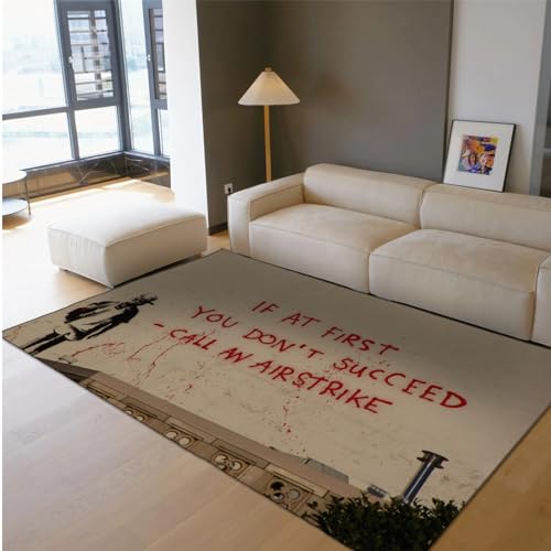 Tapis Banksy Graffiti Art Zone doux lavable antidérapant grand format sol - 3