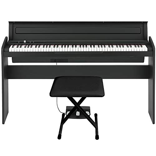 【美品】KORG LP-180 BK コルグ 電子ピアノ Amazon | KORG 電子ピアノ LP-180-BK 88鍵 ブラック 椅子セット | 電子