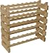 DisplayGifts 36 Bottle Capacity Stackable Storage Wine Rack, Wobble-free, Thicker Wood, WN36