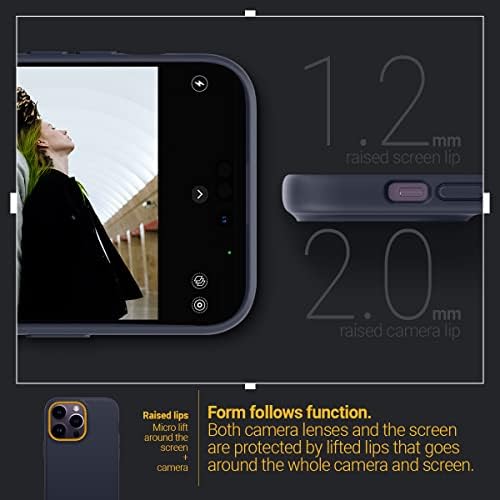 Caseology Nano Pop Case Compatible with iPhone 14 Pro Max Case with 2 Tempered Glass Screen Protector - Blueberry Navy