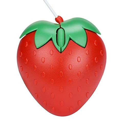 Entwino C4 Strawberry Shape Gaming Mouse for Laptops / Computers, Fancy, USB 2.0, Wired Computer Mouse