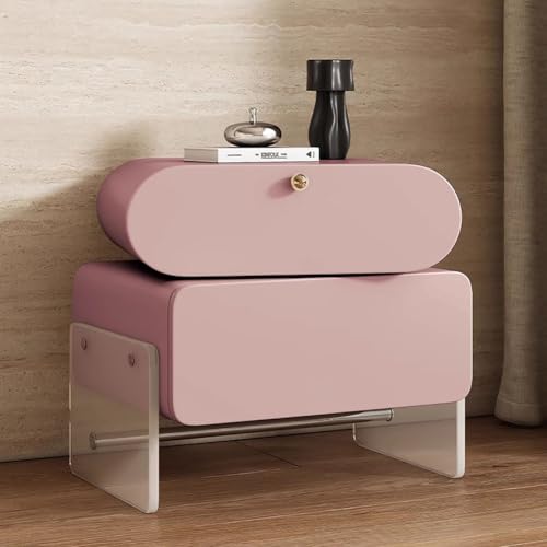 BK&MF Mesilla de Noche de Madera Minimalista,Mesilla de Noche Creativa con Arco Iris Organizador de Lujo para Dormitorio Mesa Auxiliar para salón Estudio,F,40x38x50cm(16x15x20inch)