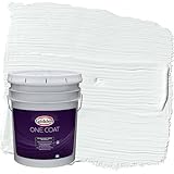 Glidden One Coat 5 gal. Moonlit Snow/Gray Satin Exterior Paint with Primer