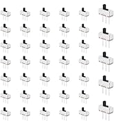 FORIOT 40Pcs SS12D00G3 3-Pin 2-Position SPDT 1P2T PCB Panel Mini Vertical Slide Switch 0.5A 50V DC