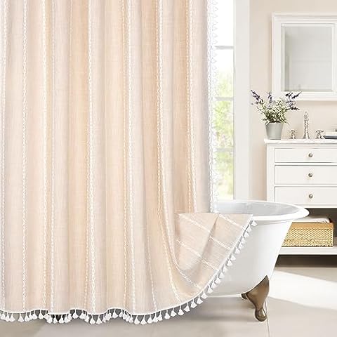 MitoVilla Boho Farmhouse Shower Curtain 72x72 Cover