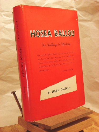 Hosea Ballou: The Challenge to Orthodoxy B000T8APTY Book Cover