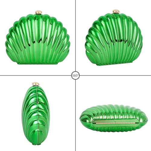 Image of Women Seashell Evening Bag Purse Mermaid Chain Strap Clutch Handbag Shoulder Bag | Seashell