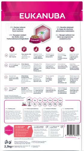 Eukanuba Daily Care Mono-Protein Hundefutter - Trockenfutter mit nur Lachs als tierischem Protein, allergenarme Rezeptur, 2,3 kg