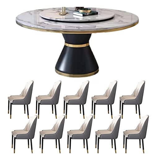 LITFAD Glam Marble Furniture Standard Height Dining Room Table and