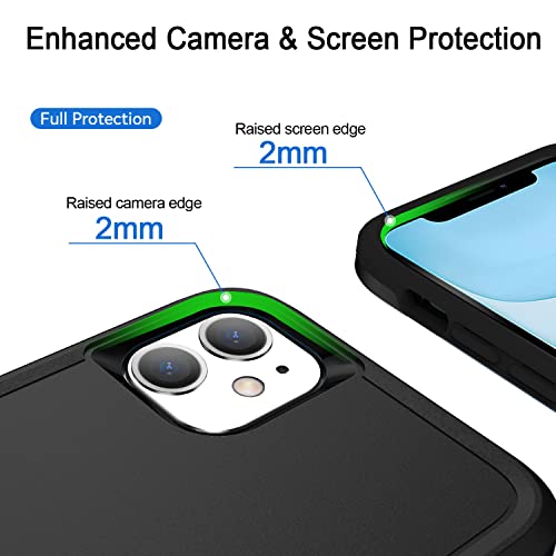 Hsefo FO1007A-KAITUO-11-HEI Compatible With Iphone 11 Case, Heavy Duty Protection Shockproof Dropproof Dustproof Anti-Scratch Phone Case Cover thumb #2