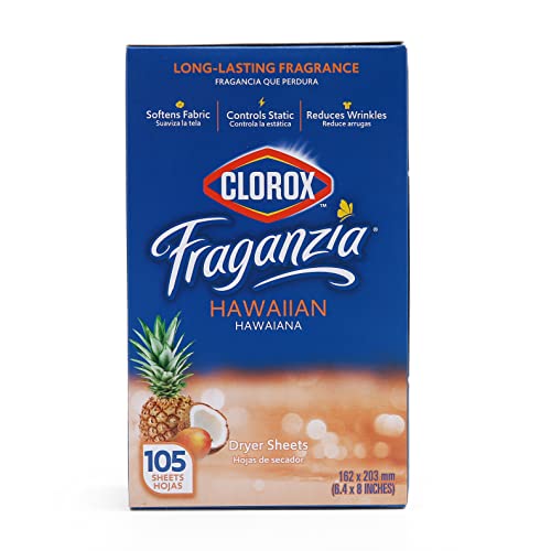 Clorox Fraganzia Fabric Softener Dryer Sheets, Hawaiian Escape, 105 Count - image 1