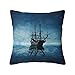 Federa per Cuscini 45x45cm Nave pirata 106 Soggiorno Decorative Copricuscini Casa Cuscino Decorativi Federa per Divani Camera Letto