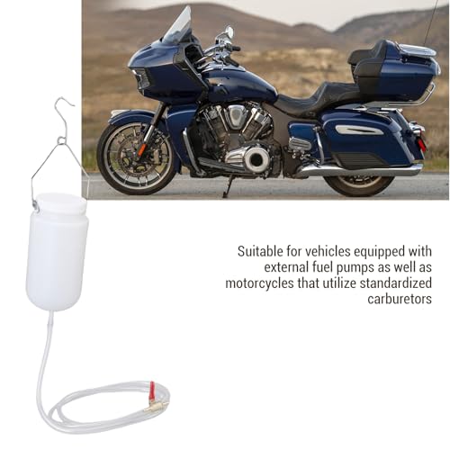 ciciglow Motorrad-Zusatzkraftstofftank, Zusatzgas-Kraftstofftank, Universal-Motorrad-Gastank-Reparatur-Werkzeugsatz, Zusatzkraftstofftank mit Kraftstoffschlauch und Absperrventil